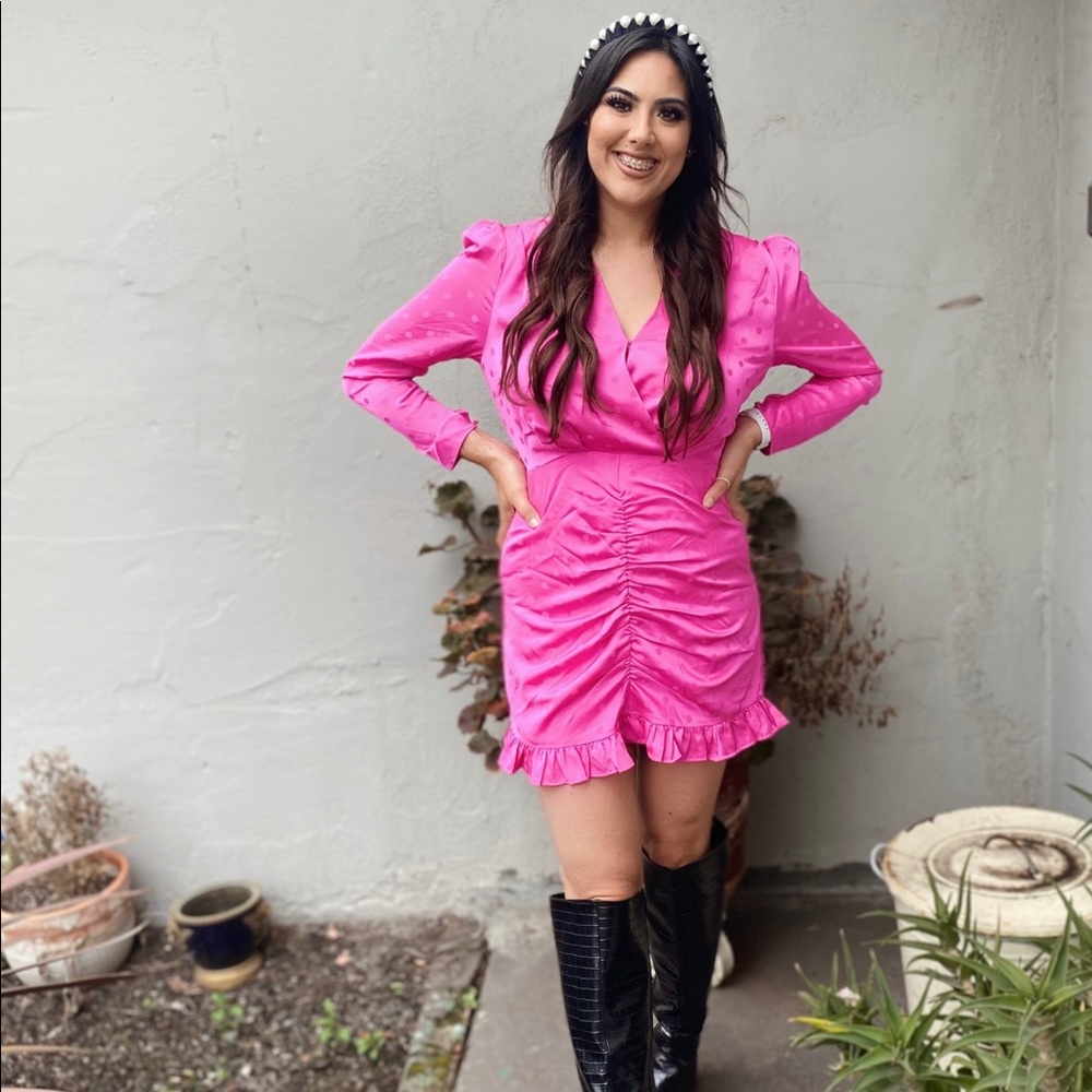 Long sleeve mini dress
